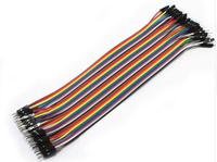 40pcs in Row Dupont Cable 10cm/20cm/30cm 2.54mm 1pin 1p-1p Male to Male jumper wire for Arduino Resistor