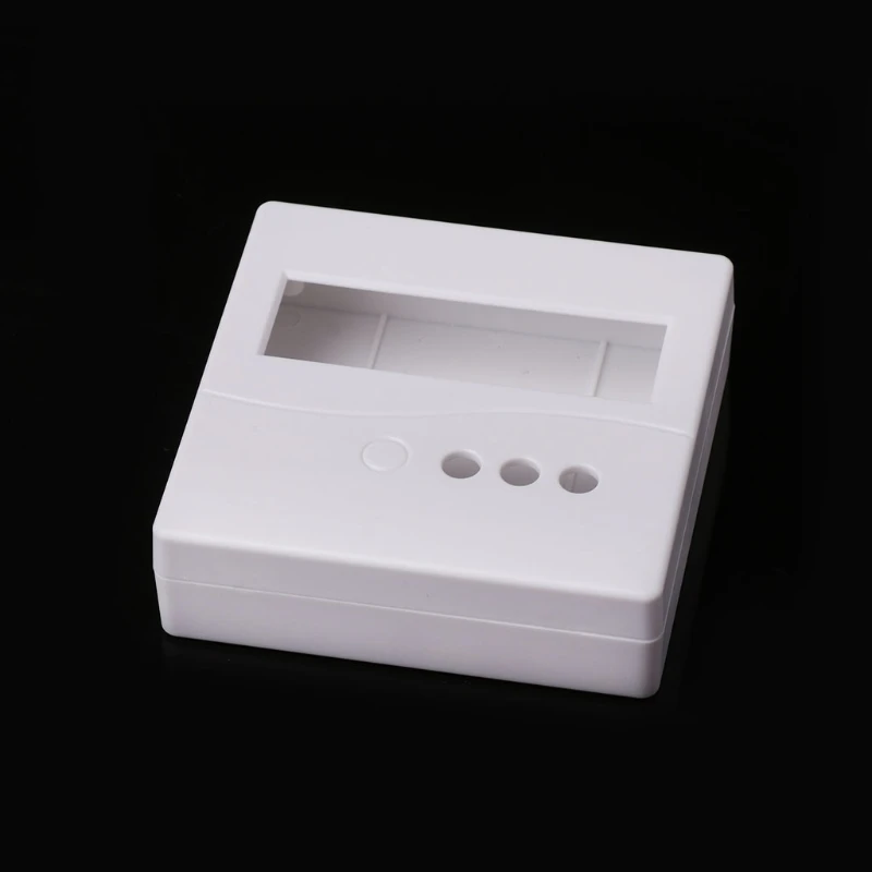 1PC 8.6x8.6x2.6cm White 86 Plastic Project Box  Enclosure Case for DIY LCD1602 Meter Tester With Button