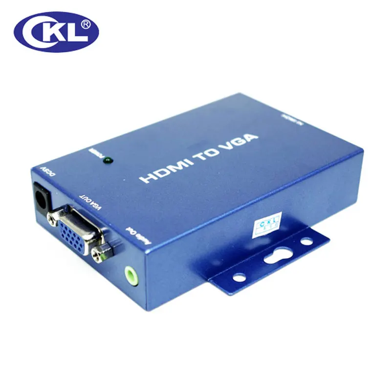 CKL-HVGA Mini HDMI a VGA, convertidor de Audio para PC, portátil a proyector HDTV