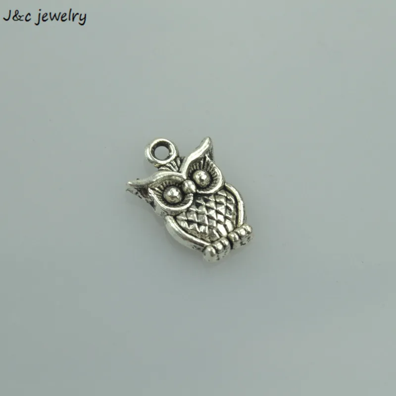 20 pcs free shipping Retro silver color charms diy metal  owl pendant for necklace&bracelets jewelry making 17*12 mm D117