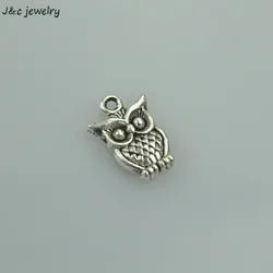 20 pcs free shipping Retro silver color charms diy metal  owl pendant for necklace&bracelets jewelry making 17*12 mm D117