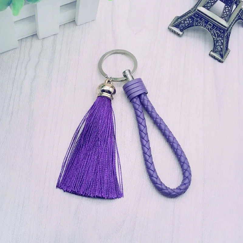 Neuer Quasten-Schlüsselanhänger für Damen, Quasten-Schlüsselanhänger für Tasche und Auto - Fransen- und PU-Gewebe-Schlüsselanhänger, Quasten-Accessoire, Schmuck Großhandel – Detail 13