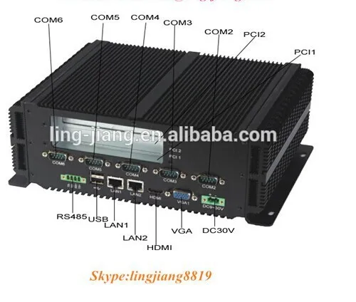 New arrival Industrial Computer Intel P8700 Processor with PCI Slot RS485 Embedded BOX PC