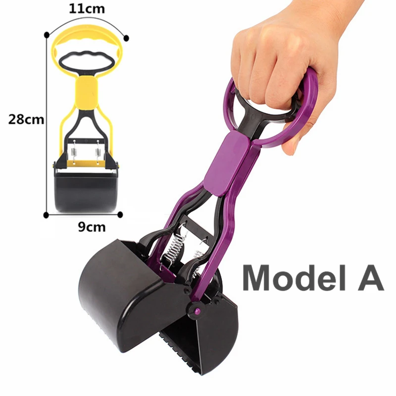 2 Style Handle Pet Waste Litter Picker Poop Scooper Dog Cat Jaw Poop Scoop Cleaner Tool Waste one-handed Pick-up Scoper