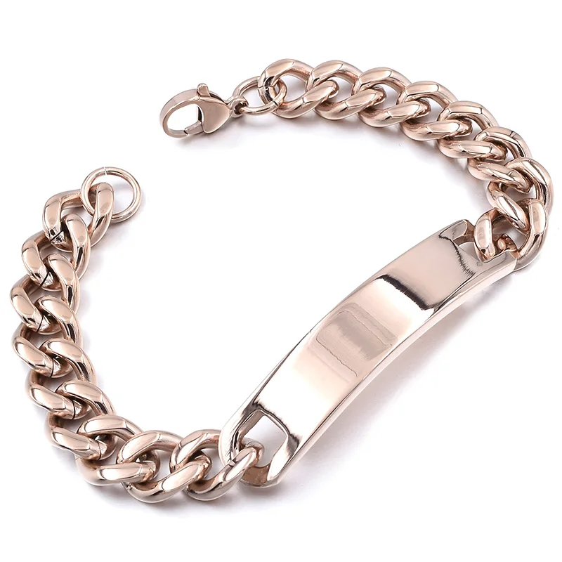 GOKADIMA Fashion Hand Chain Stainless Steel Bracelet for men New ID Bracelet Jewelry Party Gift