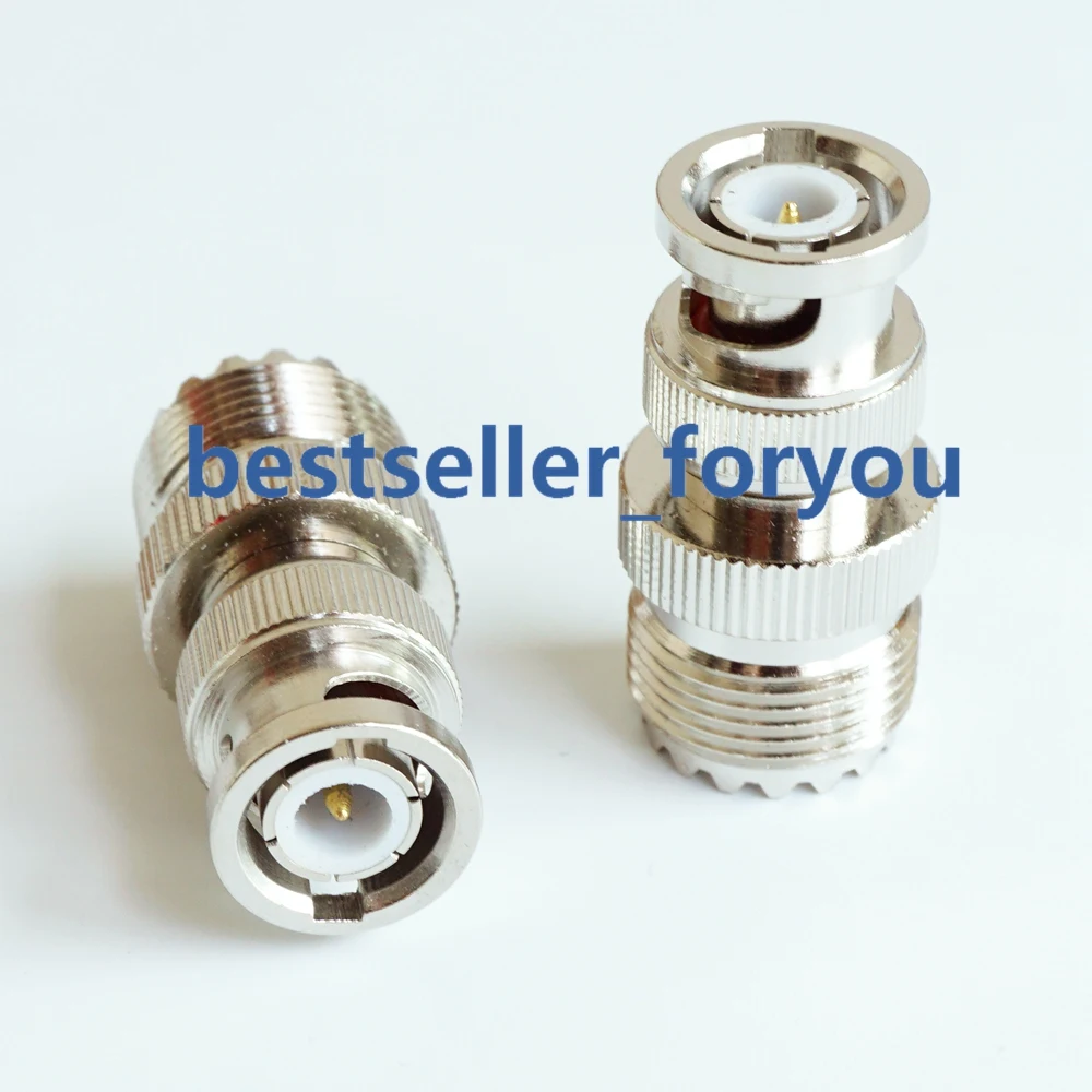 

10Pcs SL16/UHF SO239 SO-239 Female Jack To BNC Male Plug Radio Antenna RF Coaxial Adapter