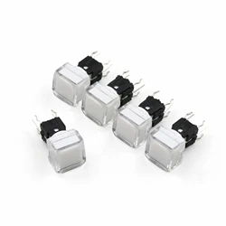 5 Pcs TS5 Serie Platz 9,2*9,2mm Mit LED Momentary SPST PCB Mini Push Button Klicken Takt Schalter