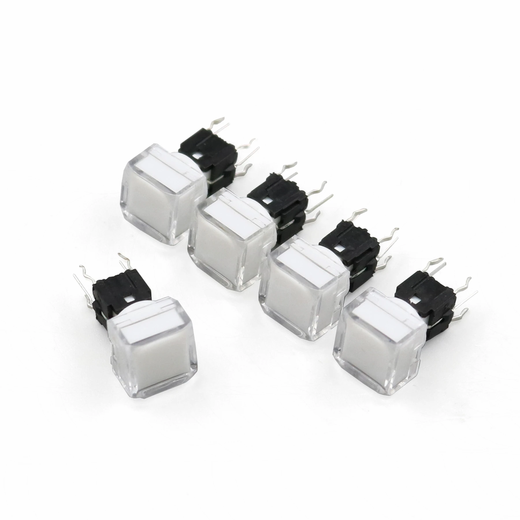 5 sztuk Seria TS5 Kwadratowy 9,2 * 9,2 mm z chwilowym przełącznikiem LED SPST PCB Mini Push Button Click Tact Switch