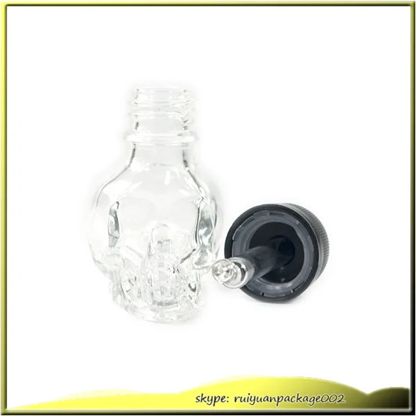 20Pcs * ดรอปเปอร์แก้วขวด Skull Eliquid สวนในขวดแก้ว15Ml ชนิด Drop ยาสูบขวด Skull หัวขวด