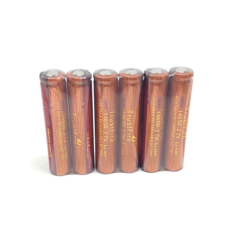 10PCS/LOT TrustFire IMR 14650 950mah 3.7V Rechargable Lithium Battery Li-ion Batteries For electronic cigarettes flashlights