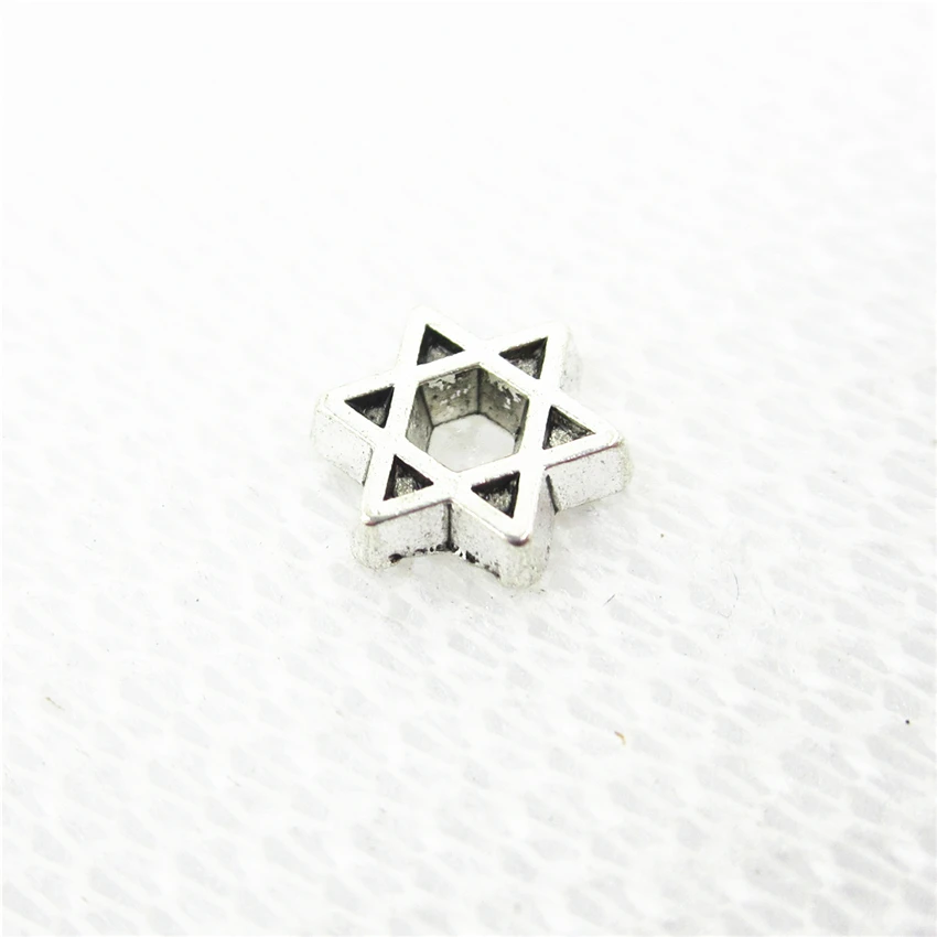 

Hot selling 50pcs/lot Star of David Floating Charms Living Glass Memory Lockets DIY Jewelry pendants Charms