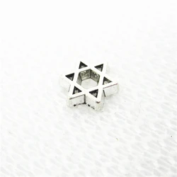 50pcs/lot Star of David Floating Charms Living Glass Memory Lockets DIY Jewelry pendants Charms