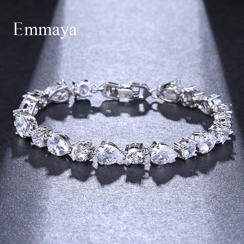 Emmaya Luxurious AAA Zircon Elements 3 Colors Austrian Crystal Bracelets Fashion Jewelry For Women Love Gift Party