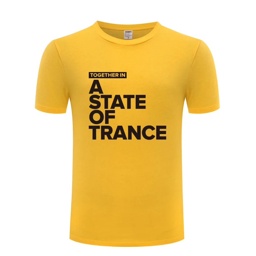 Armin Van Buuren Together In A State of Trance T Shirts Men Hip Hop Short Sleeve O Neck Cotton Man T-Shirt Cool Streetwear Tees