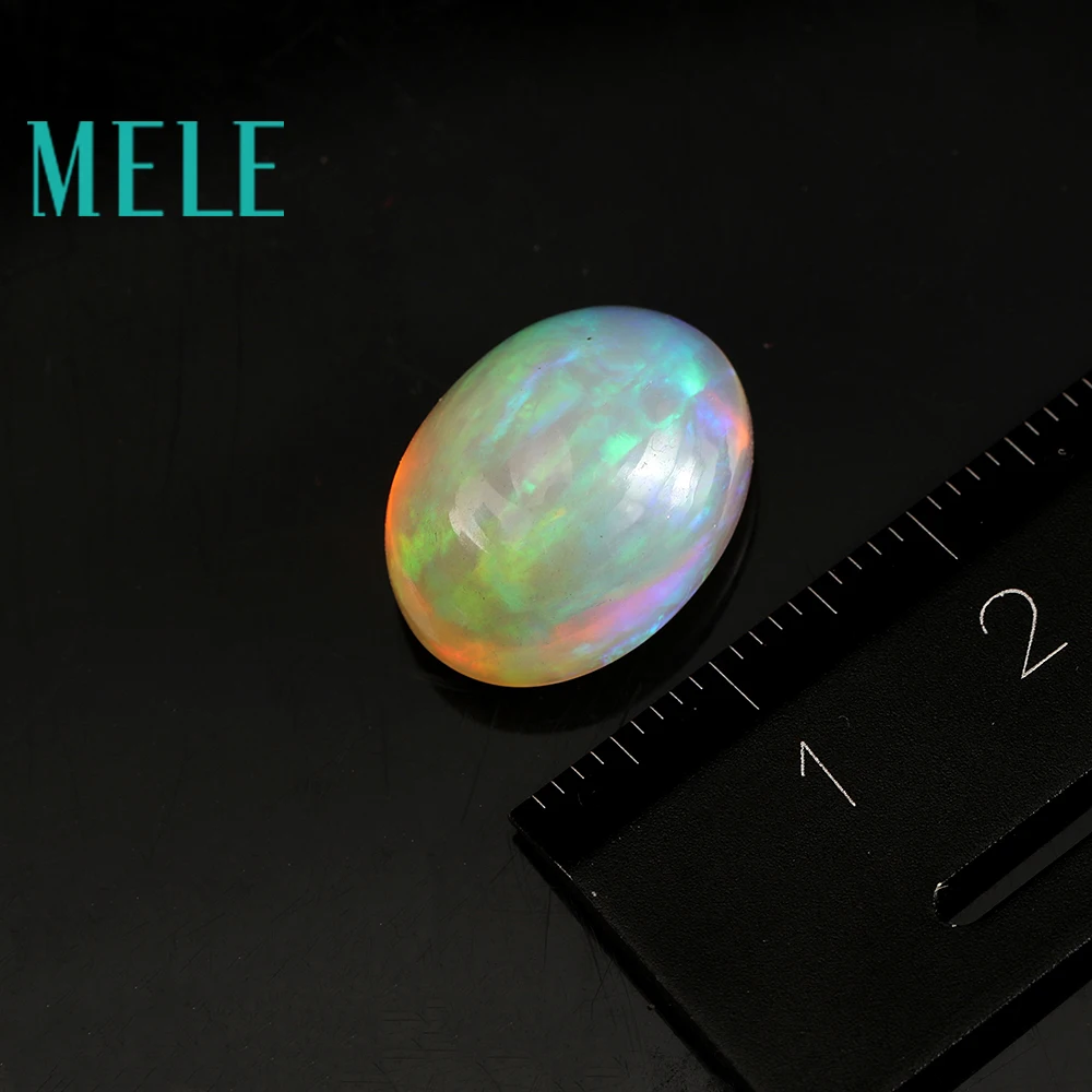 Natural white Oval cut 17X12X9mm 9.75ct opal for jewelry making,colorful fire DIY loose gemstone