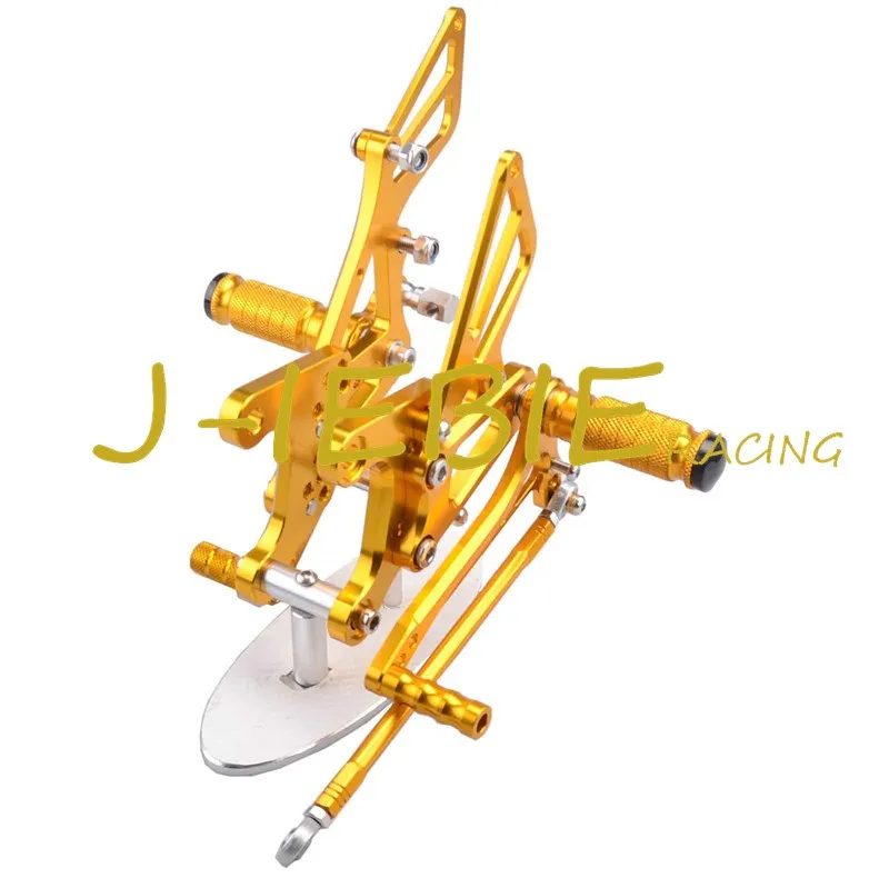 CNC Racing Rearset Adjustable Rear Sets Foot pegs Fit For Kawsaki NINJA ZX6R 2005 2006 2007 2008 GOLD