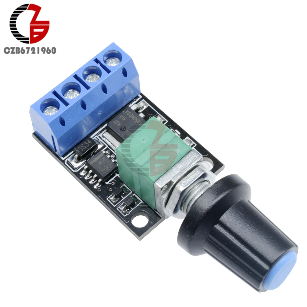 5-16V Voltage Regulator 10-14KHz 10A DC Motor Speed Controller Regulator 5V 12V PWM Adjustable Fan Motor Speed Voltage Control