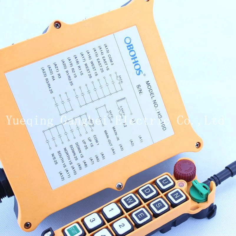 HS-10D Double speed with emergency stop Hoist crane remote control wireless radio Uting remote control 380V220V 36VAC  12V-24VDC