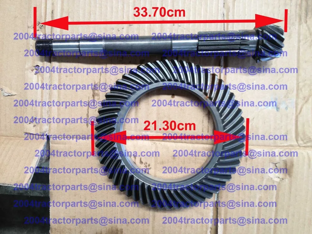 160.37.196 SPIRAL BEVEL GEAR + 184.37.102 2ND SHAFT for JINMA/JM 18-28HP Tractors