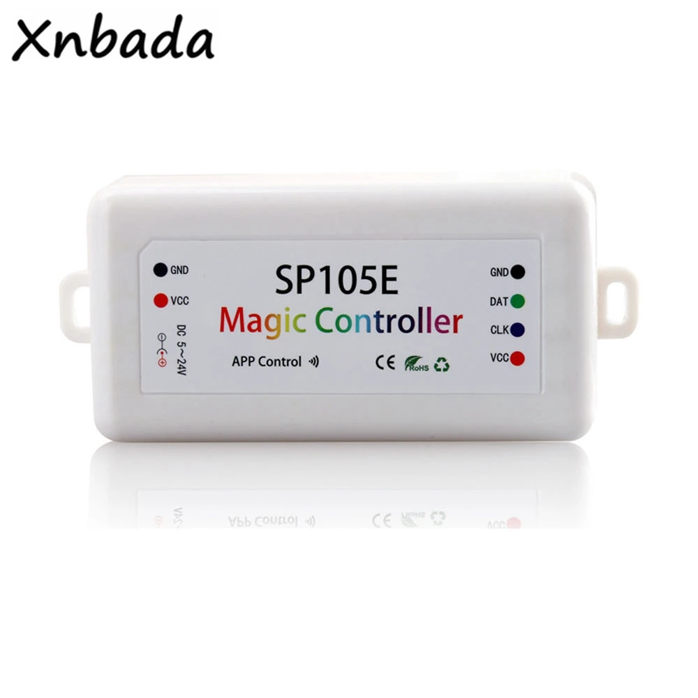 SP105E Led Strip Light Bluetooth RGB Controller WS2801 WS2811 WS2812B SK6812 APA102 Colorful Led Controller DC5-24V