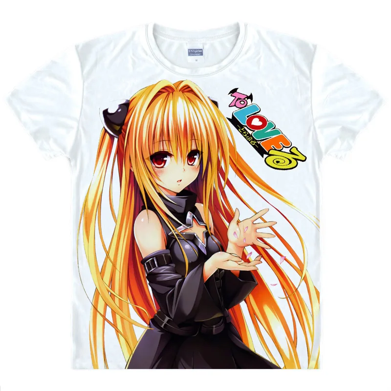 Coolprint Japanese Anime Shirt To Love-Ru T-Shirts Multi-style Golden Darkness Yami Momo Velia Deviluke Cosplay Costume Kawaii