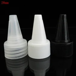100pcs Bottle Caps Twist off for Hair Gel Unicorn E-Liquid Stamp Oil Ink Clear White Black 18mm-28mm Diameter Plastic Caps