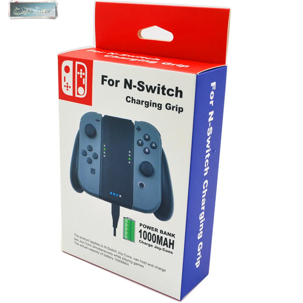 1000Mah شحن سعة البطارية ل نينتندو سويتش NS الفرح قوة البنك تحكم شاحن حامل حامل قبضة مع كابل يو اس بي
