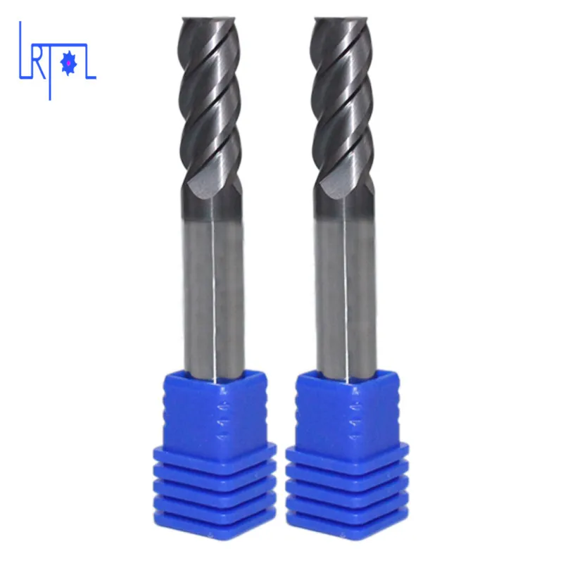 HRC45 4ขลุ่ย6 8 10 12 14 16 18 20*200MmทังสเตนสตีลSolide Caride Flat Squareเครื่องCNCเครื่องมิลลิ่งเจาะบิต