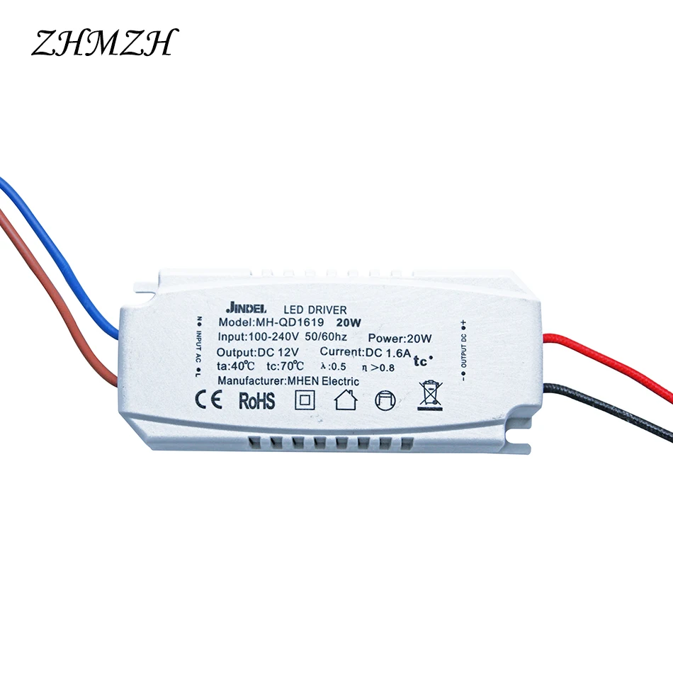 AC 100-240V To DC12V Constant Voltage LED Driver 12W 20W 40W 60W 100W Direct Current Power Supply CE For G4 G5.3 LED Lamp Bead