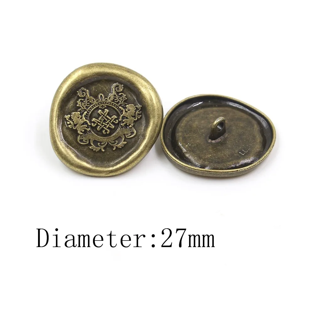 20mm 22mm 27mm 10pcs/lot Point oil metal buttons gold sweater coat decoration shirt buttons accessories DIY A-19512-510