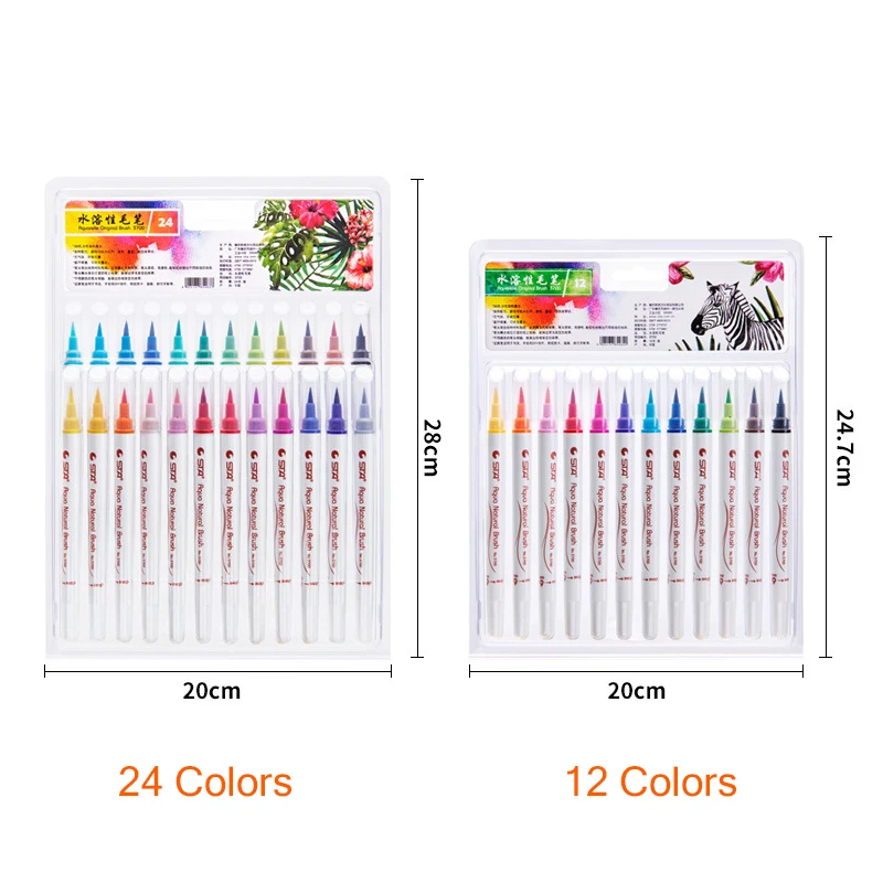 12/24 Kleuren Art Marker pen Set aquarel Sketch Markers Borstel Pen Voor Draw Manga Animatie Ontwerp Art Supplies