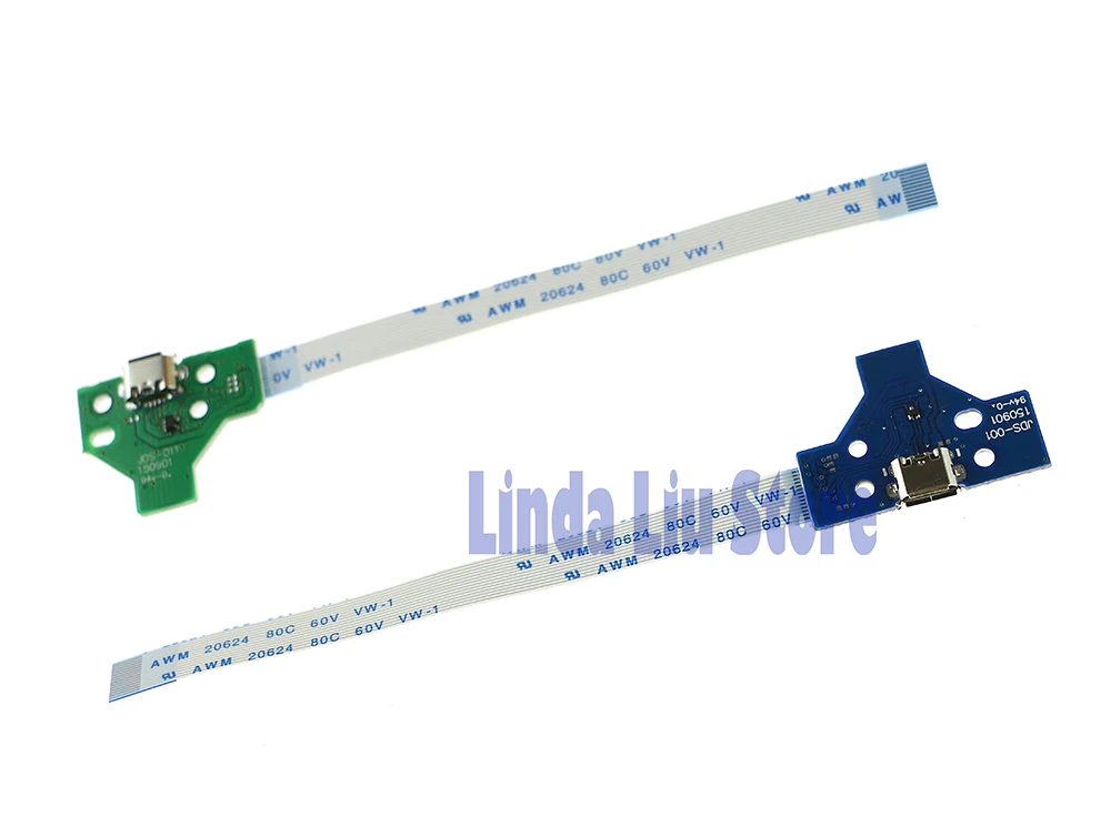 ChengChengDianWan 12-контактный и 14-контактный светодиодный блок питания/зарядки печатной платы с гибким ленточным кабелем для контроллера PS4 4 шт./лот