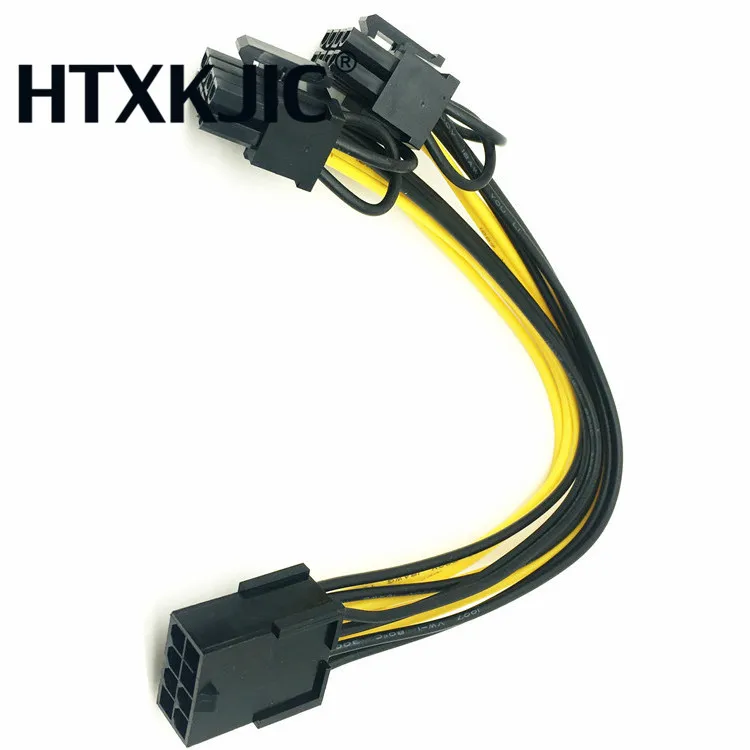 حار بيع 5 قطعة/الوحدة وحدة المعالجة المركزية 8pin الإناث إلى اجهتي PCI-E PCI اكسبرس 8p( 6 + 2 دبوس) ذكر السلطة الكابل 18AWG سلك ل بطاقة الرسومات ل BTC