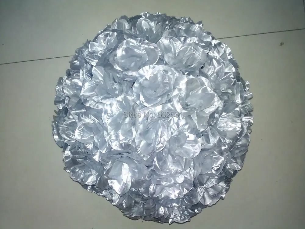 SPR 40cm silvery plastic inner silvery kissing flower ball holiday decoration wedding party decoration