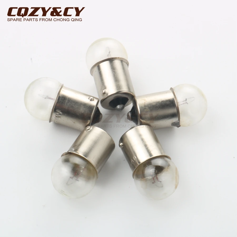 5PC Indicator Bulb 6V/10W (BA15S) for Motorcycle Scooter Kart ATV 50cc 100cc 125cc 150cc 200cc 2T 4T