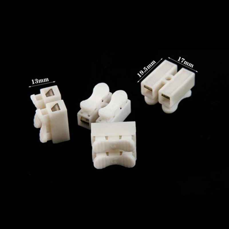 20PCS/lot CH-2 Crimp Terminal Easy Fit Spring Press Type Docking CH-3 Splice Retardant Quick Connector Cable Clamp For Lamps