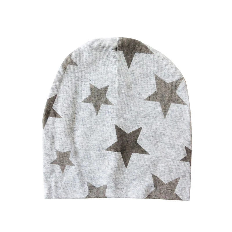 Autumn Winter Unisex Kids Printing Cotton Beanie Caps For Boys And Girls Heart Dot Baby Hats Bonnet Children\'s Accessories