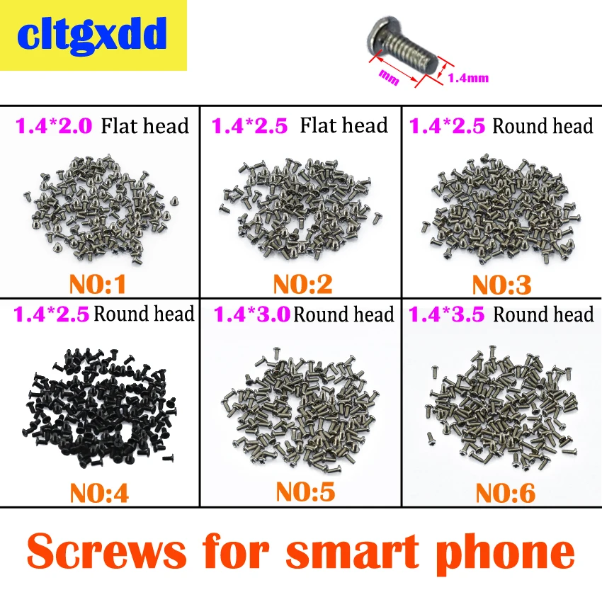 cltgxdd Replacement Full Screw Set for Antroid Smartphone universal screw ,1.4 X 2.0 2.5 3.0 3.5 mm