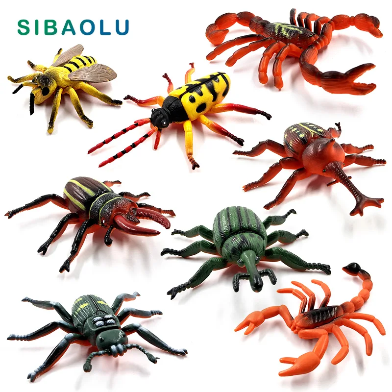 8pcs Artificial Scorpion insect figurine Animal model home decor DIY Bonsai miniature fairy garden decoration accessories modern