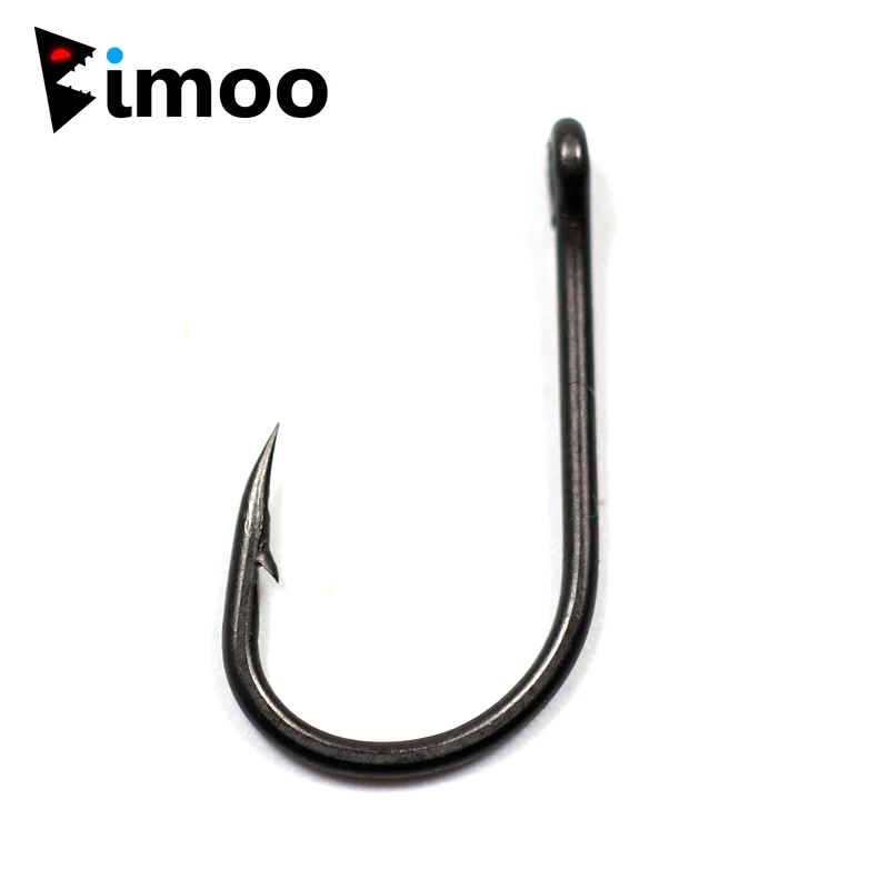 Bimoo 20pcs/pack #2 #4 #6 #8 Wide Gap Beaked Carp Fishing Hooks High Quality Matt Black Pop up Carp Hook