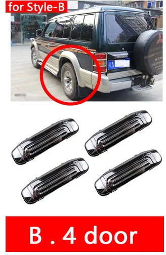 1PC TYPE B Chrome Door Handle for Mitsubishi Pajero 2 Accessories V31 V32 V33 V43 V44 V45 V46 1991-1999 1996 1998 1992