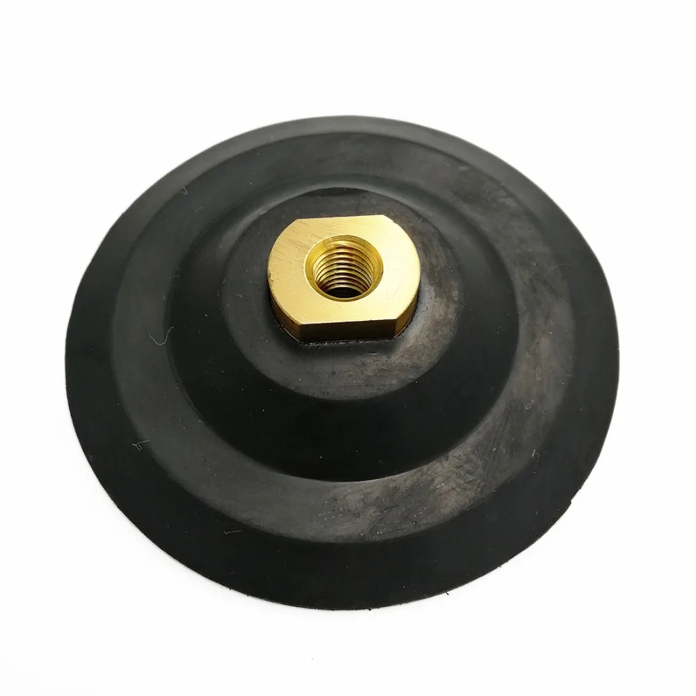 SHDIATOOL  Diameter 5inch/125MM M14 Thread Rubber Back Pad For Diamond Polishing Pads Holder Backer Soft And Strong Body