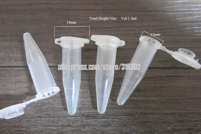 500 x Experiment Supplies 1.5ml Centrifugal Pipe /EP Pipe 1.5cc Mini PP Tube Sample PP Containers