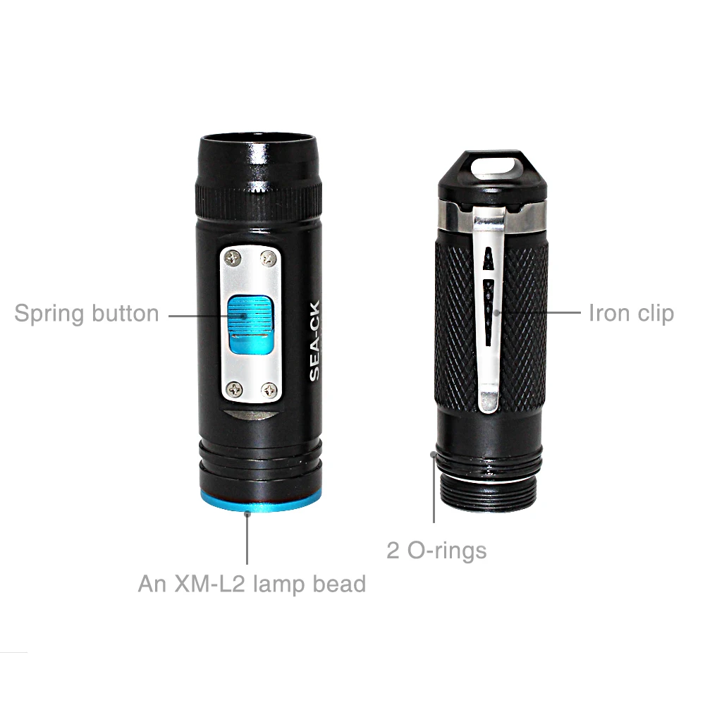 Underwater Diving diver Flashlight Torch XM-L2 led Light Lamp Waterproof 18650 battery white light xm l2 Tactical Lantern