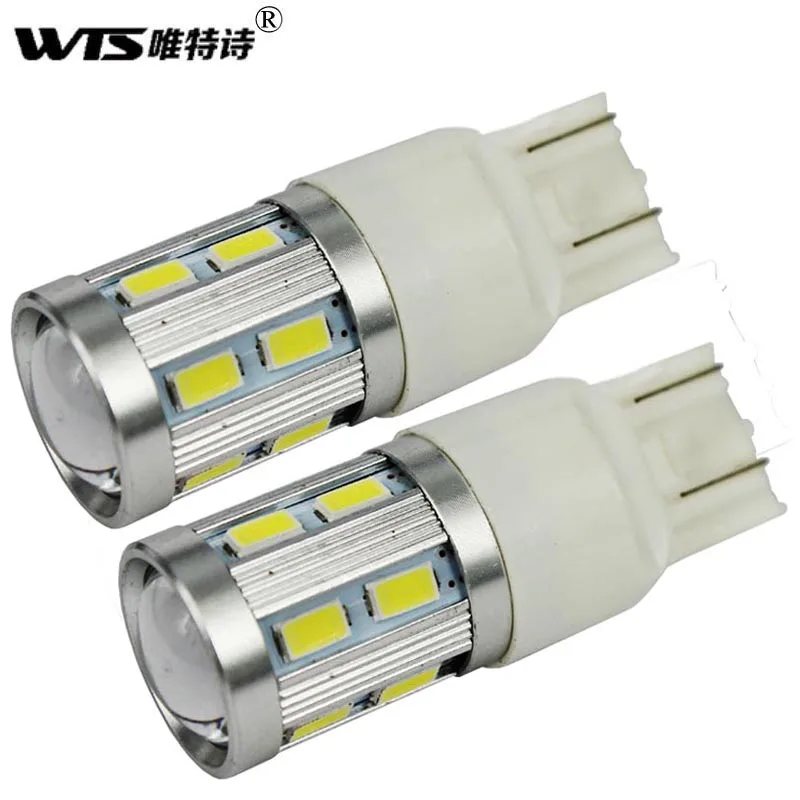 Wholesale 100pcs/lot 7440 LED 1cree Lens High bright car T20 Signal Brake light tail flash bulb white red DC12V for Car Styling