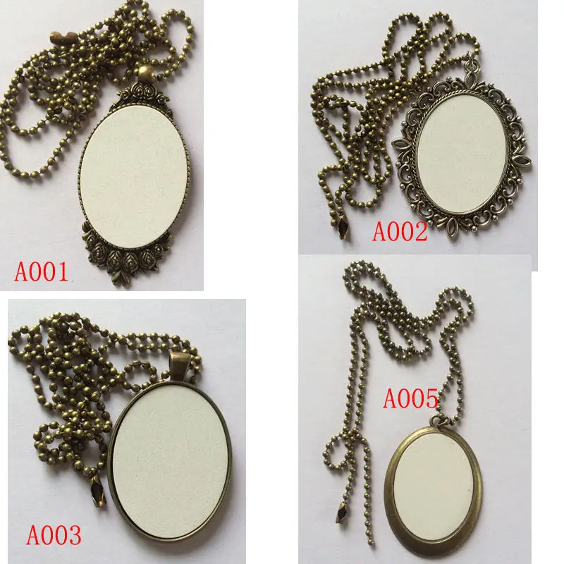 

necklaces pendants for sublimation retro vintage necklace pendant for thermal transfer printing mix styles blank consumables