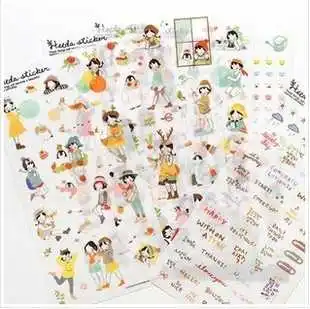 15 Set(90Pc)/Lot  Cartoon Sweet  Heeda  Girl Diary Decorative Sticker/DIY /Children Student Prize Gift