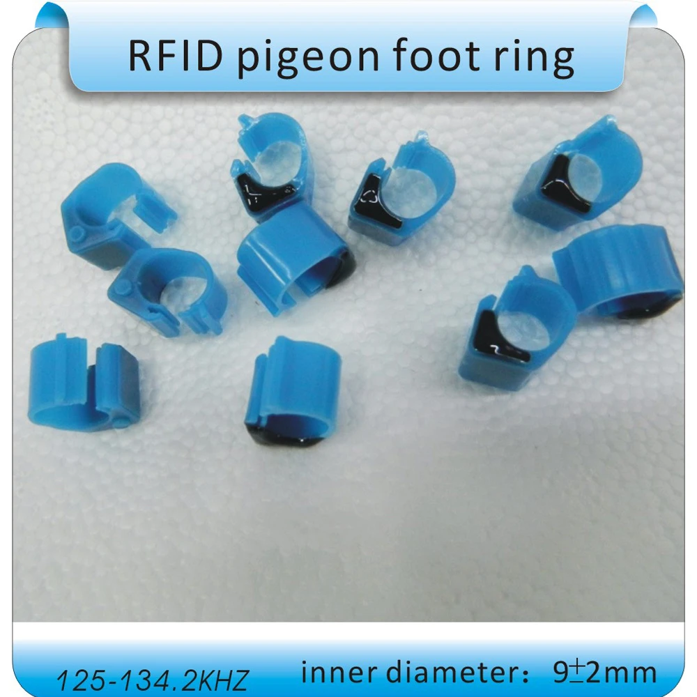 50pcs ISO11785 125-134.2KHZ EM4305 chips Pigeon foot ring Letter pigeon supplies Bird token ring