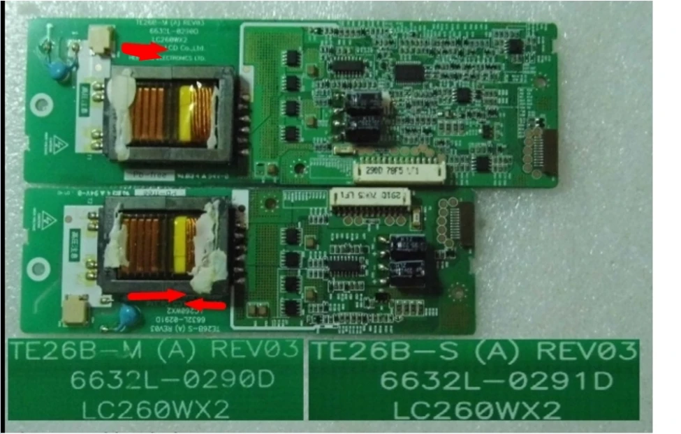 6632L-0290D 6632L-0291D connect with HIGH VOLTAGE  board for26TA2800