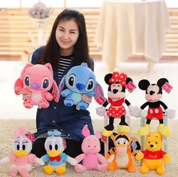 Disney Mickey Mouse Donald Duck Daisy Original Plush Toys 25cm Genuine Stuffed Toys Minnie Dolls For Children Birthday Gifts